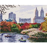 Autumn New York, 40×50 cm, stretched canvas on frame - Painting by Numbers