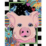 Piglet (Jonna James), 40×50 cm, stretched canvas on frame - Painting by Numbers