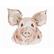 Pig (Haley Bush), 40×50 cm, stretched canvas on frame - Painting by Numbers