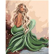 Beautiful mermaid, 40×50 cm, stretched canvas on frame - Painting by Numbers