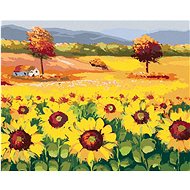 Beautiful field full of sunflowers, 40×50 cm, without frame and without canvas shut off - Painting by Numbers