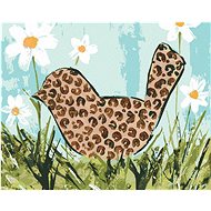 Bird in leopard pattern (Haley Bush), 40×50 cm, without frame and without canvas shut off - Painting by Numbers