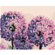 Pulsating lavender on pink background, 40×50 cm, stretched canvas on frame - Painting by Numbers