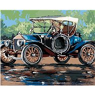 Retro car with canopy, 80×100 cm, without frame and without canvas shut off - Painting by Numbers