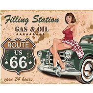 Route 66, 40×50 cm, without frame and without shutting off the canvas - Painting by Numbers