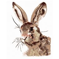 Cute rabbit, 80×100 cm, stretched canvas on frame - Painting by Numbers