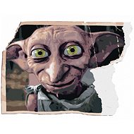 Torn photo of Dobby (Harry Potter), 40×50 cm, without frame and without turning off the canvas - Painting by Numbers