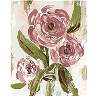 Roses in a vase (Haley Bush), 80×100 cm, without frame and without canvas shut off - Painting by Numbers