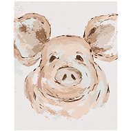 Pink Pig (Haley Bush), 80×100 cm, stretched canvas on frame - Painting by Numbers
