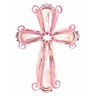 Pink Cross (Haley Bush), 40×50 cm, stretched canvas on frame - Painting by Numbers