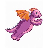 Pink cuddly dragon (Sue Ellen Brown), 80×100 cm, without frame and without canvas - Painting by Numbers