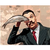 Fish eyes, 40×50 cm, without frame and without canvas shut off - Painting by Numbers