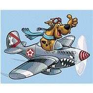Scooby and the Plane (Scooby Doo), 40×50 cm, without frame and without canvas shut off - Painting by Numbers