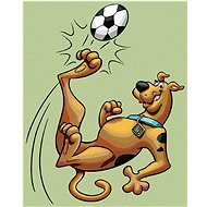 Scooby the football player (Scooby Doo), 40×50 cm, without frame and without canvas shut off - Painting by Numbers