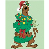 Scooby as a Christmas tree (Scooby Doo), 40×50 cm, without frame and without canvas shut off - Painting by Numbers