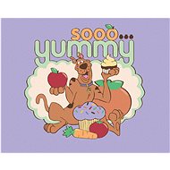 Scooby with a muffin (Scooby Doo), 40×50 cm, without frame and without canvas switching off - Painting by Numbers