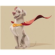 Sitting Krypto (DC League of Super Pets), 40×50 cm, off canvas on frame - Painting by Numbers