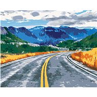 Roads and Mountains, 80×100 cm, without frame and without canvas shut off - Painting by Numbers