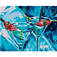 Glass in bar, 40×50 cm, without frame and without canvas shut off - Painting by Numbers