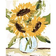 Sunflowers in a vase 2 (Haley Bush), 80×100 cm, off canvas on frame - Painting by Numbers
