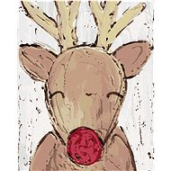 Reindeer Rudolf (Haley Bush), 80×100 cm, stretched canvas on frame - Painting by Numbers
