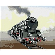 Old Locomotive II, 80×100 cm, without frame and without canvas shut off - Painting by Numbers