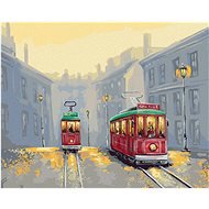Staré tramvaje, 80×100 cm, bez rámu a bez vypnutí plátna - Painting by Numbers