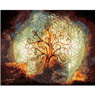 Tree of Life in Space Background, 80×100 cm, without frame and without canvas shut off - Painting by Numbers