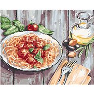 Spaghetti, 80×100 cm, stretched canvas on frame - Painting by Numbers