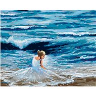 Dancers on the Beach, 40×50 cm, stretched canvas on frame - Painting by Numbers