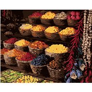 Fruit and Vegetable Market, 40×50 cm, without frame and without canvas shut off - Painting by Numbers