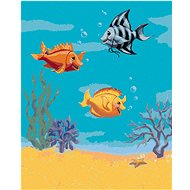 Three Laughing Fish (Sue Ellen Brown), 40×50 cm, unframed and without canvas shut off - Painting by Numbers