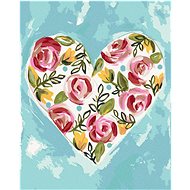 Valentine's Heart II (Haley Bush), 40×50 cm, stretched canvas on frame - Painting by Numbers