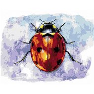 Large ladybug, 80×100 cm, without frame and without canvas shut off - Painting by Numbers