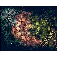 Vesmírna mandala, 40 × 50 cm, napnuté plátno na ráme - Maľovanie podľa čísel