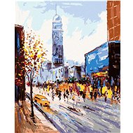 An Ordinary Day in New York, 40×50 cm, stretched canvas on frame - Painting by Numbers