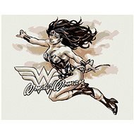 Wonder Woman černobílý plakát iv, 40×50 cm, vypnuté plátno na rám - Painting by Numbers