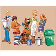 Záhady s.r.o. ako domáci majstri (Scooby Doo), 40×50 cm, vypnuté plátno na rám - Maľovanie podľa čísel