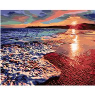 Sunset on the Beach II, 40×50 cm, stretched canvas on frame - Painting by Numbers
