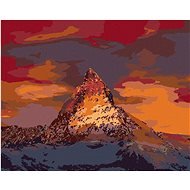 Západ slnka na horách, 80 × 100 cm, bez rámu a bez napnutia plátna - Maľovanie podľa čísel