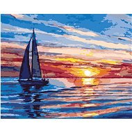 Západ slunce na moři, 40×50 cm, bez rámu a bez vypnutí plátna - Painting by Numbers