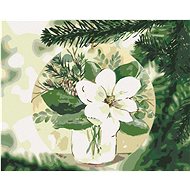 Winter Magnolias on a tree (Haley Bush), 40×50 cm, without frame and without canvas shut off - Painting by Numbers
