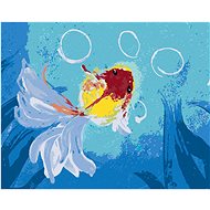Goldfish in the Sea, 40×50 cm, stretched canvas on frame - Painting by Numbers