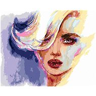 Woman with blonde hair, 80×100 cm, stretched canvas on frame - Painting by Numbers