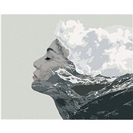 Woman with double exposure, 80×100 cm, off canvas on frame - Painting by Numbers