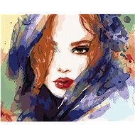 Woman with Red Hair, 80×100 cm, stretched canvas on frame - Painting by Numbers
