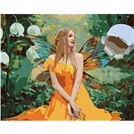 Woman in a Fantasy Forest, 80×100 cm, stretched canvas on frame - Painting by Numbers