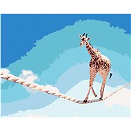 Giraffe on a rope, 40×50 cm, without frame and without canvas shut off - Painting by Numbers