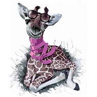 Giraffe with scarf, 40×50 cm, without frame and without canvas shut off - Painting by Numbers