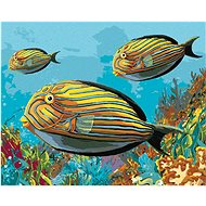 Yellow Fish, 40×50 cm, without frame and without canvas shut off - Painting by Numbers
